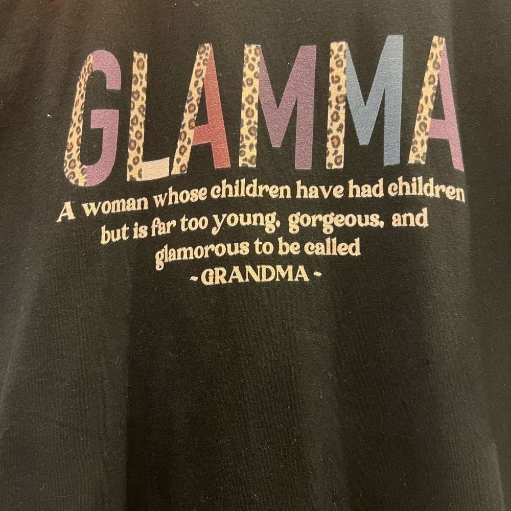 Bella Canvas GLAMMA Short Sleeve Graphic T-shirt Tee Black Size Small Unisex NWT - Picture 6 of 9